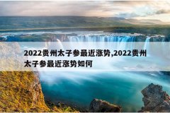 2022贵州太子参最近涨势,2022贵州太子参最近涨势