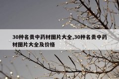 30种名贵中药材图片大全,30种名贵中药材图片大全