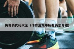 传奇药代码大全（传奇游戏中所有药水介绍）